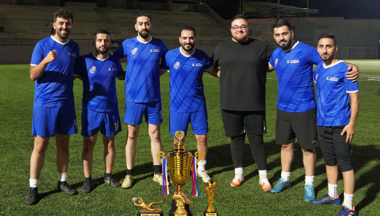 Housing Bank’s football team secures second place in the Time Up Business Sector Tournament